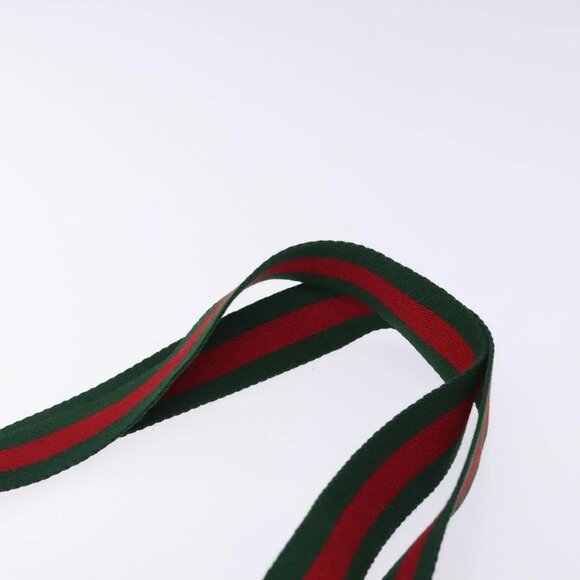 GUCCI GG Supreme Web Sherry Line Tote Bag PVC Beige Red 39 02 003 Auth 133158 - Picture 9 of 16